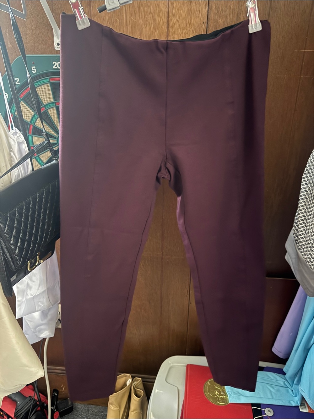 Rachel Zoe Plum Ponte Dress lined Stretch Pants
